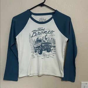 Ford Kids Blue and White Bronco Long Sleeve Tee & Nashville Tee